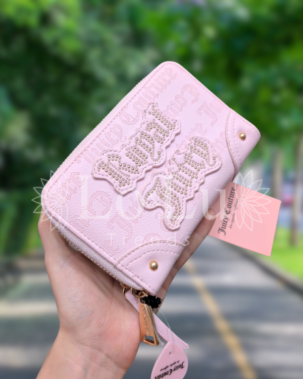 Cartera Juicy Couture rosa doble cierre